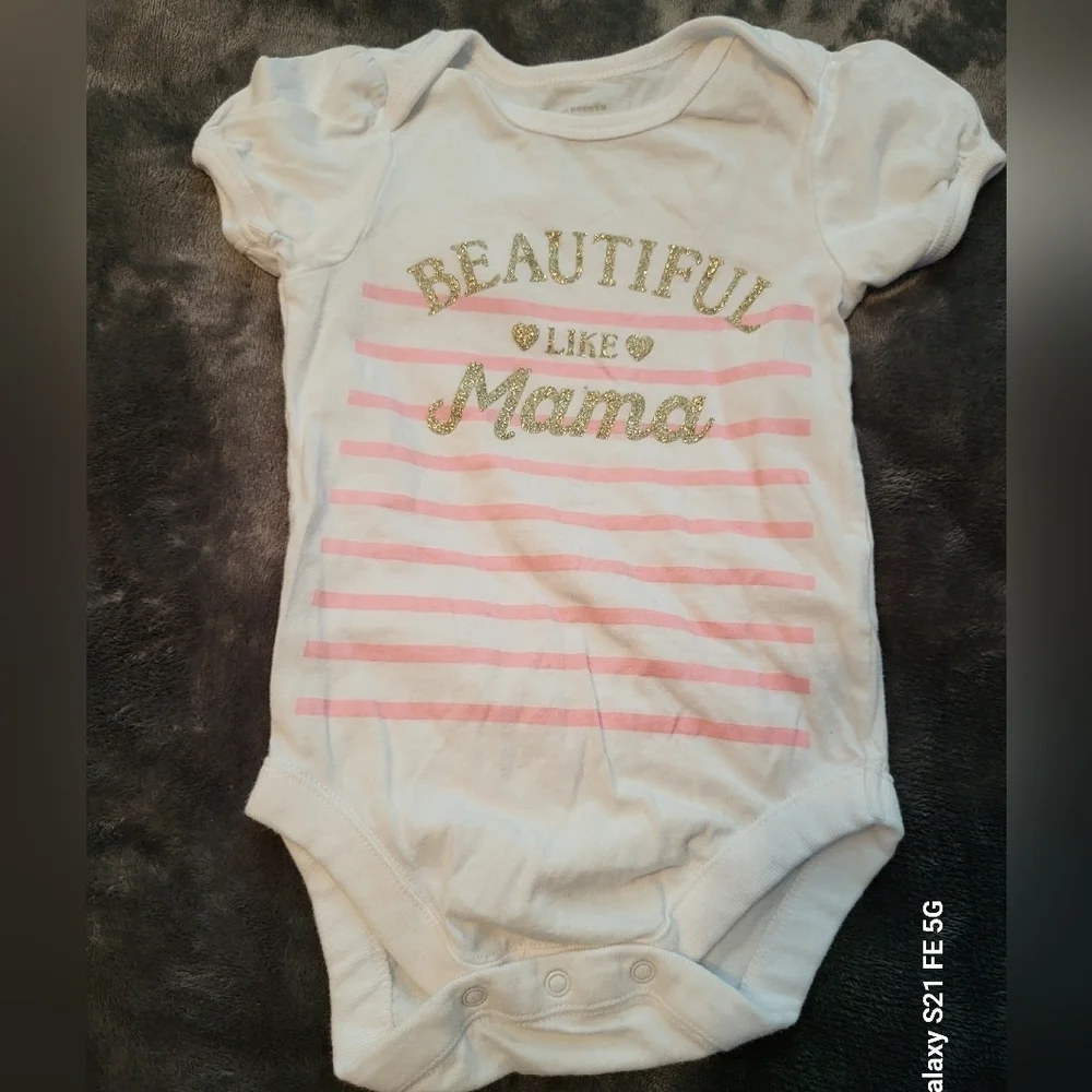 🩷 3/$15 Girls (12M) 4-Piece Baby Onesies Set 2 Long Sleeve, 2 short Sleeve, EUC